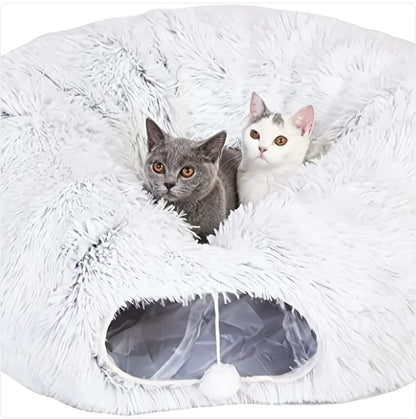 Cozy Plush Cat Tunnel and Nest